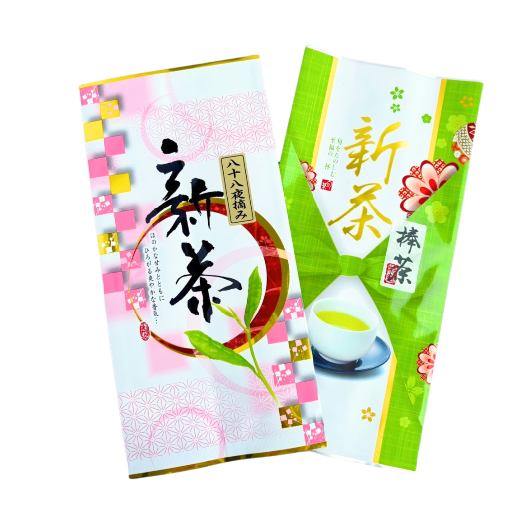 5/31まで新茶特別価格【2025新茶】八十八夜新茶50gと特選棒茶50gの新茶オススメセット