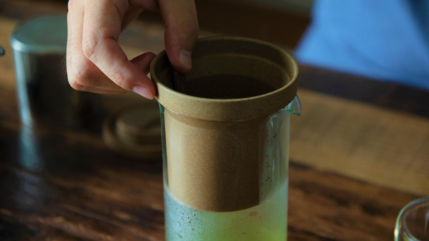 刻音、特選深蒸し茶(50g)、 ダブルウォールグラス  セット