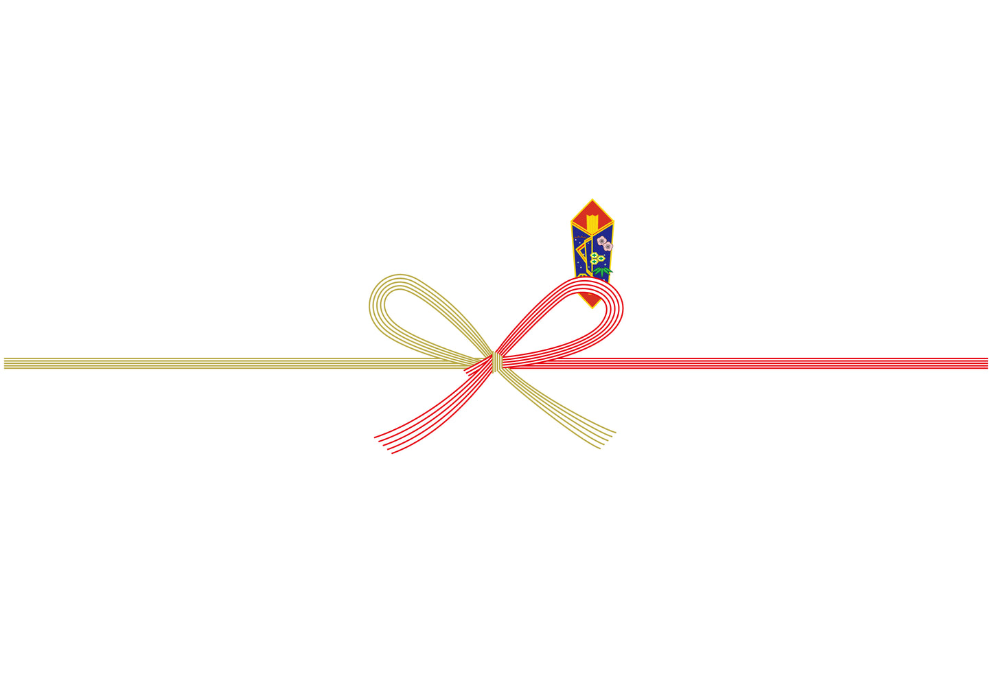 紅白蝶結び(花結び)